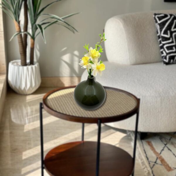 Handcrafted Balloon Shaped Ceramic Vase by Earthly Edges - Unique Decorative Centerpiece for Home, Office, Gift - Elegant, Whimsical, Hand-Painted Decor(Single Piece Olive Green)