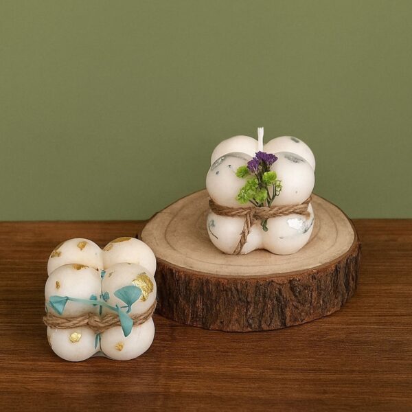 The Small Bubble Candle – Rosemary | Mould Soy Candle