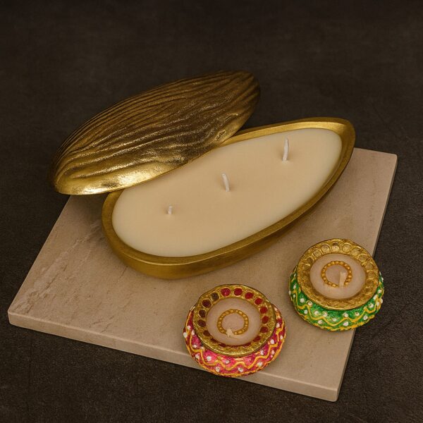 The Nutshell Candle – Black Oudh | Royal Metal Candle