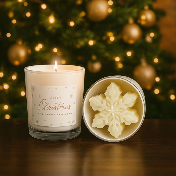 Snowflake Glow Candle – Sage